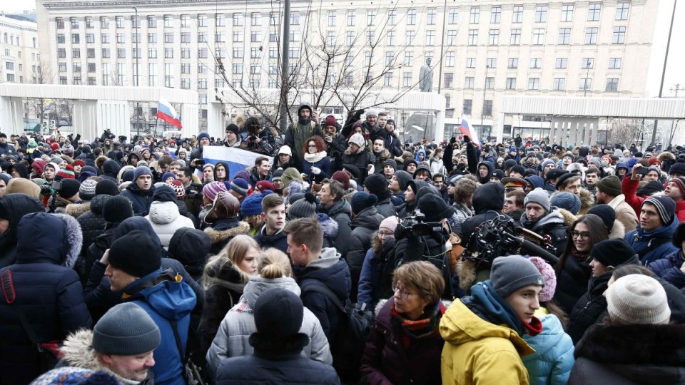 В Москве задержан лидер оппозиционеров, опубликовано видео