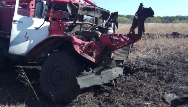 На Луганщині підірвався пожежний автомобіль, є постраждалі