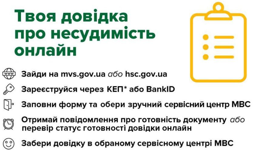 Як замовити довідку про несудимість онлайн: у МВС дали відповідь