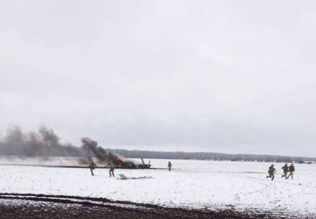 ВСУ уничтожили очередной вертолет оккупантов, фото