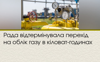 Рада відтермінувала перехід на облік газу в кіловат-годинах