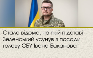 Стало відомо, на якій підставі Зеленський усунув з посади голову СБУ Івана Баканова