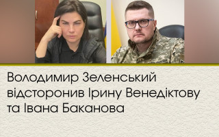 Володимир Зеленський відсторонив Ірину Венедіктову та Івана Баканова