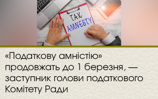 «Податкову амністію» продовжать до 1 березня, — заступник голови податкового Комітету Ради