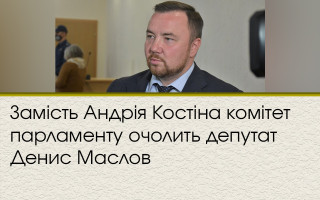 Замість Андрія Костіна комітет парламенту очолить депутат Денис Маслов