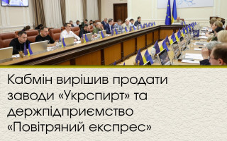 Кабмін вирішив продати заводи «Укрспирт» та держпідприємство «Повітряний експрес»