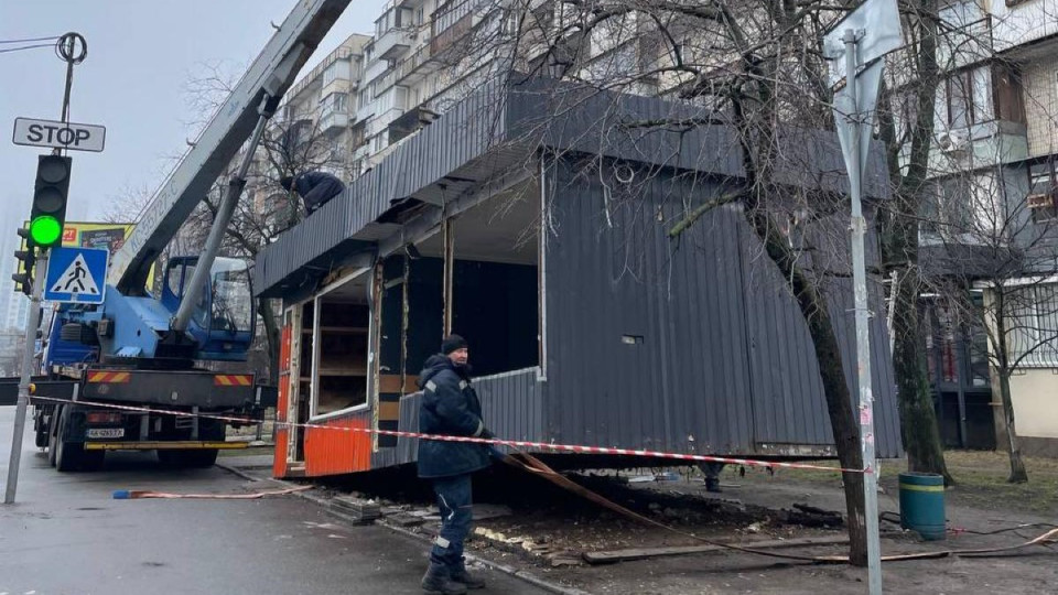 В Киеве под МАФом, который должны были демонтировать, обнаружили место зимовки ежей