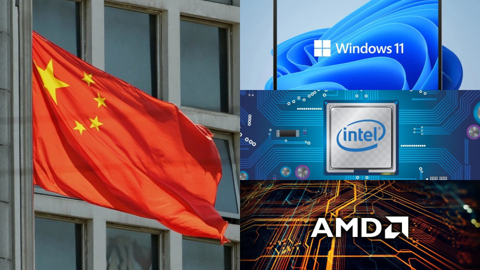 Китай вводит запрет на использование Microsoft Windows и чипов Intel и AMD на государственных компьютерах