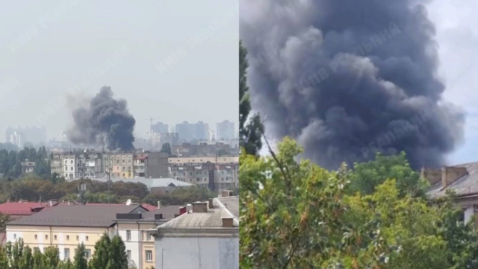 В Киеве в Соломенском районе вспыхнул пожар на крыше 5-этажного дома, видео