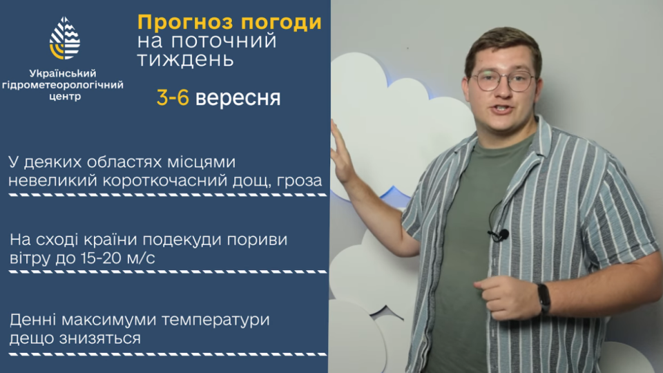 В Украине на этой неделе прогнозируют местами дождь и грозы