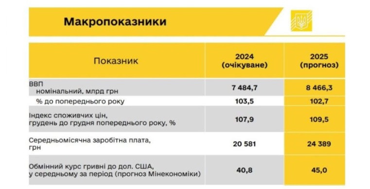 Доллар по 45, среднемесячная зарплата – 24 тыс грн: стали известны основные показатели проекта госбюджета-2025