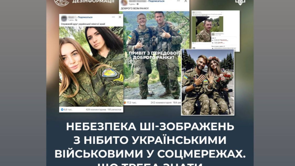 В Facebook и Instagram распространяют сообщения с фотографиями украинских военных, созданными ИИ