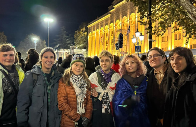 Грузинская оппозиция начала митинг возле парламента - на протестах засветилась Грета Тунберг, фото