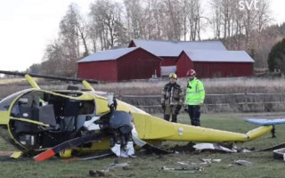 На півдні Швеції одразу після зльоту гелікоптер зазнав аварії